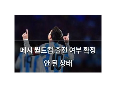 메시 월드컵 출전 여부 확정 안 된 상태