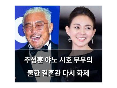추성훈 야노 시호 부부의 쿨한 결혼관 다시 화제