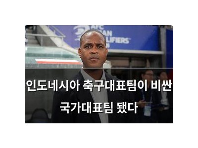 인도네시아 축구대표팀이 비싼 국가대표팀 됐다