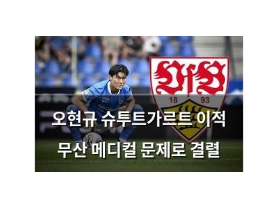 오현규 슈투트가르트 이적 무산 메디컬 문제로 결렬