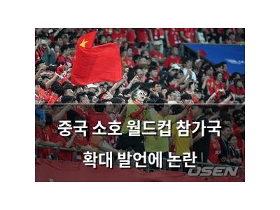 중국 소호 월드컵 참가국 확대 발언에 논란