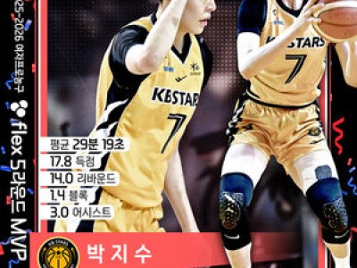 박지수 5라운드 MVP 선정