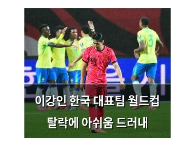 이강인 한국 대표팀 월드컵 탈락에 아쉬움 드러내