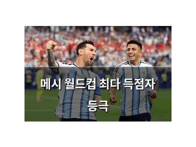 메시 월드컵 최다 득점자 등극