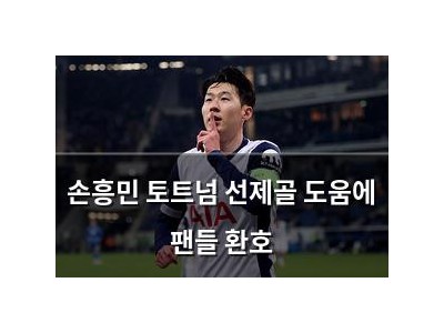 손흥민 토트넘 선제골 도움에 팬들 환호