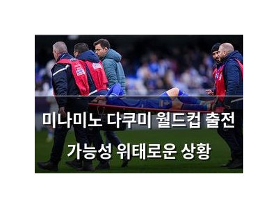 미나미노 다쿠미 월드컵 출전 가능성 위태로운 상황