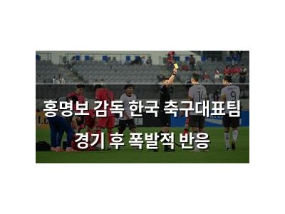 홍명보 감독 한국 축구대표팀 경기 후 폭발적 반응