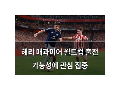 해리 매과이어 월드컵 출전 가능성에 관심 집중